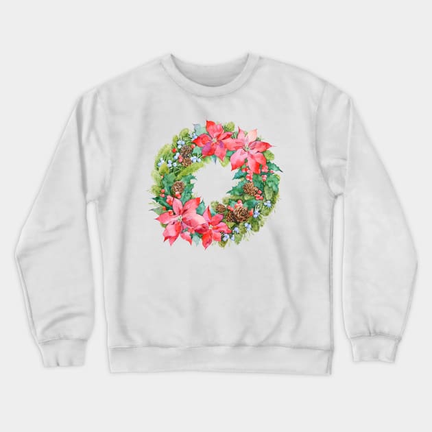 Christmas wreath Crewneck Sweatshirt by Simple Wishes Art